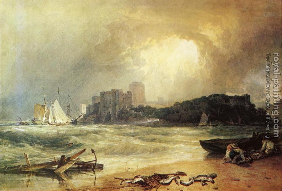 Joseph Mallord William Turner : Pembroke Caselt, South Wales,Thunder Storm Approaching